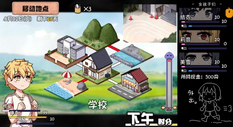 图片[5]-安卓+电脑 【作弊+神作动态像素】夏日狂想曲 可出门魔改 步-小强游戏